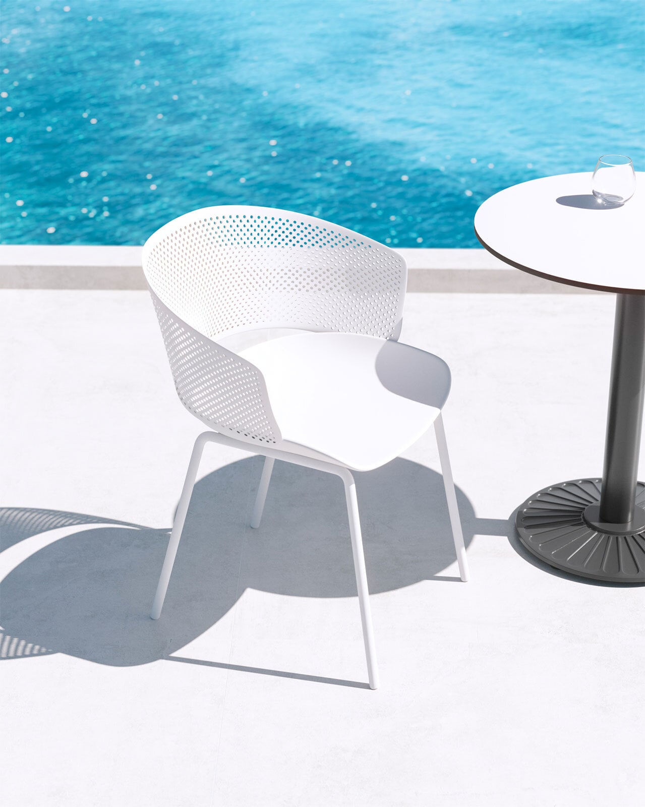 Kave Home Gartenstuhl YERAY 4er Set weiß