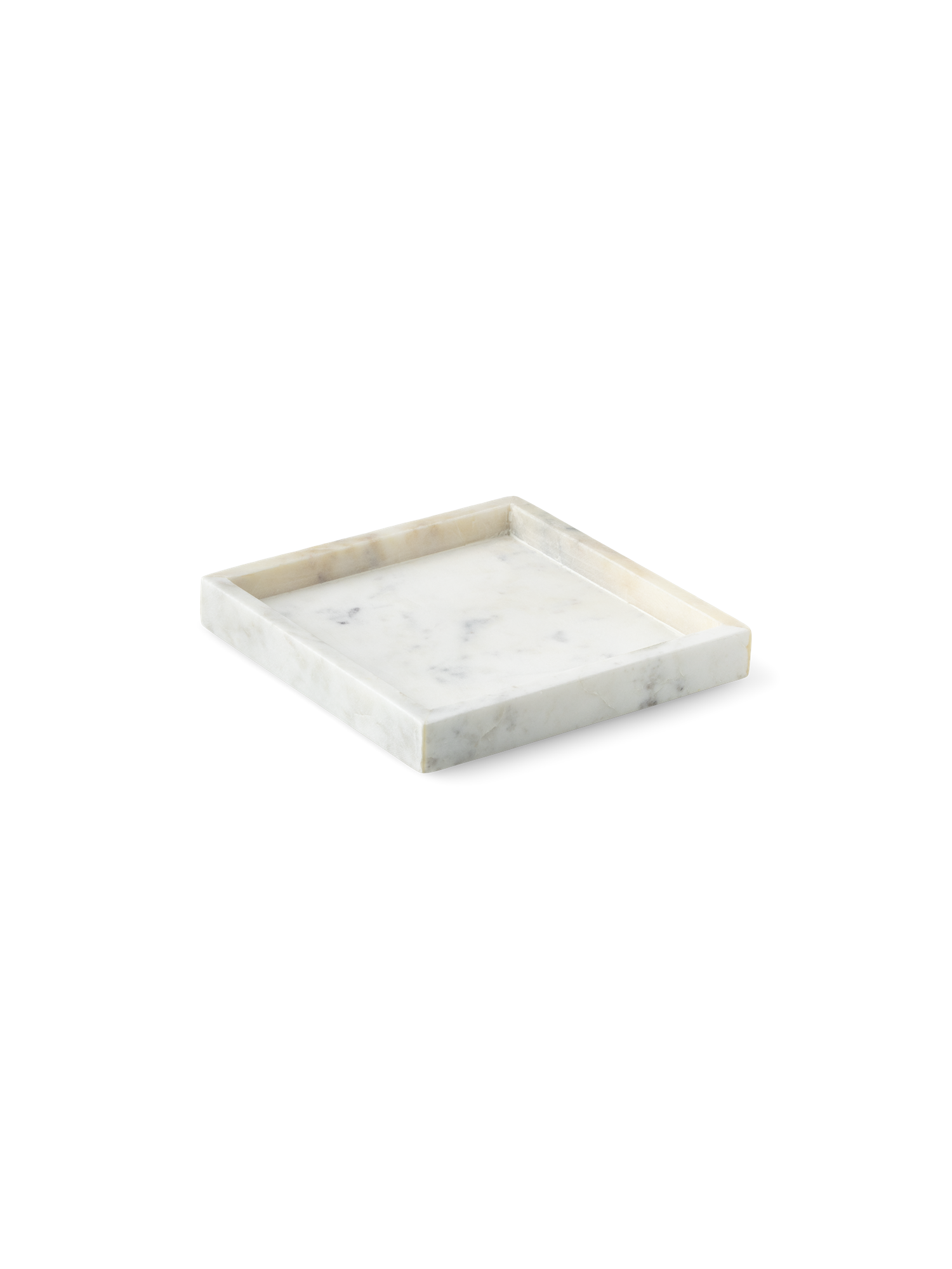 Dekorativ bakke | Marmor. 20 x 20 cm. | White