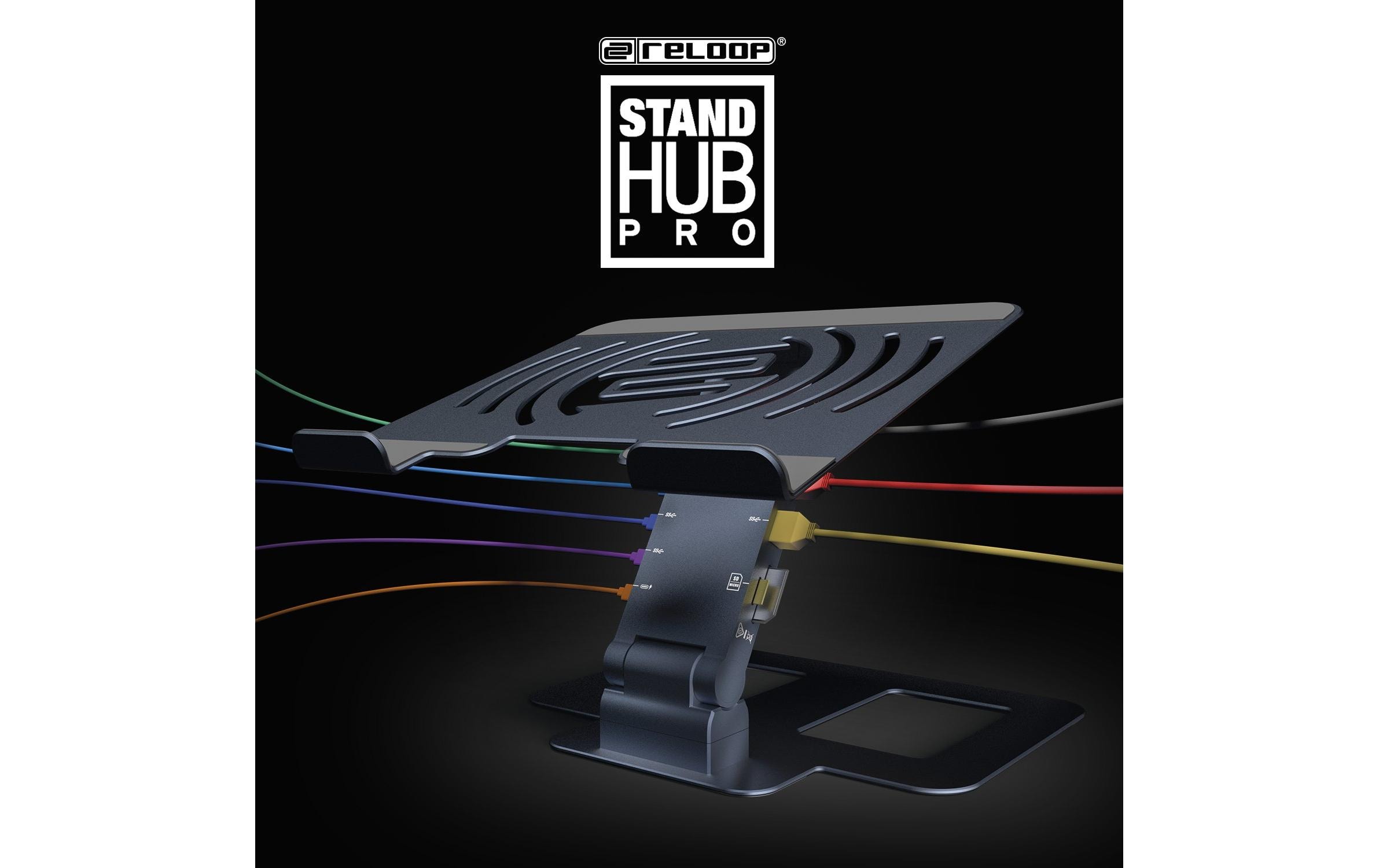 Laptopständer Reloop Stand Hub Pro<br>Laptop-Ständer und 10-in-1-Multimedia-Hub