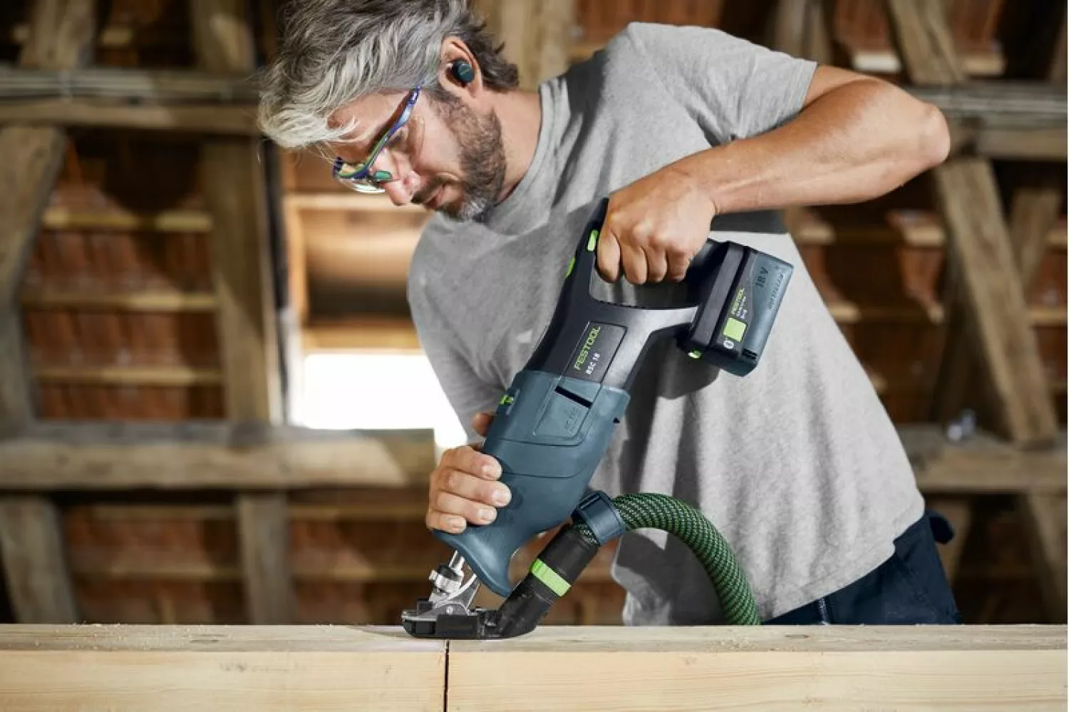 Festool RSC 18 EB-Basic 18V Li-Ion accu reciprozaag body in Systainer - met 5.0 Ah accu