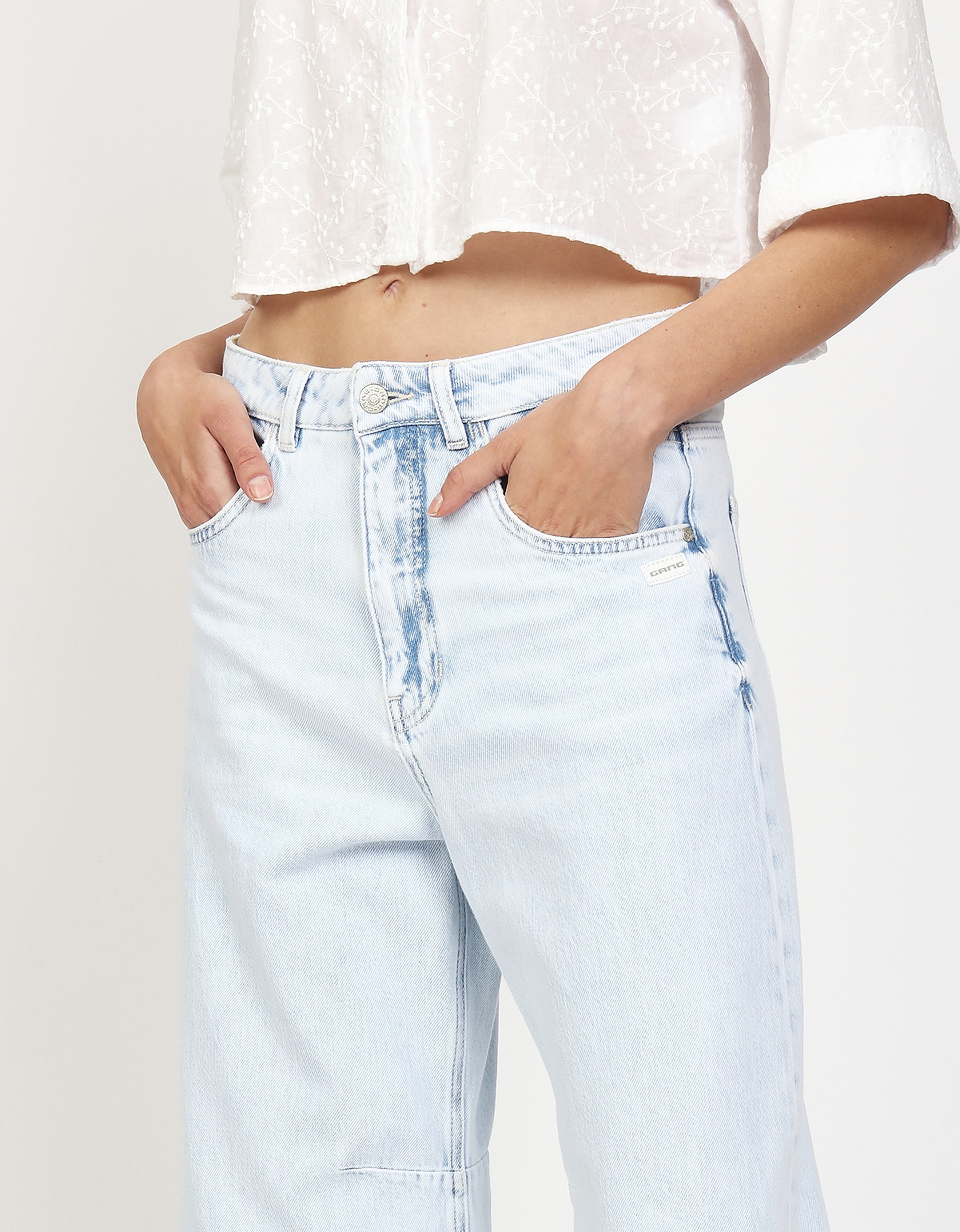GANG 5-Pocket-Jeans »94SARINA« mit Abnähern an Knie und Saum