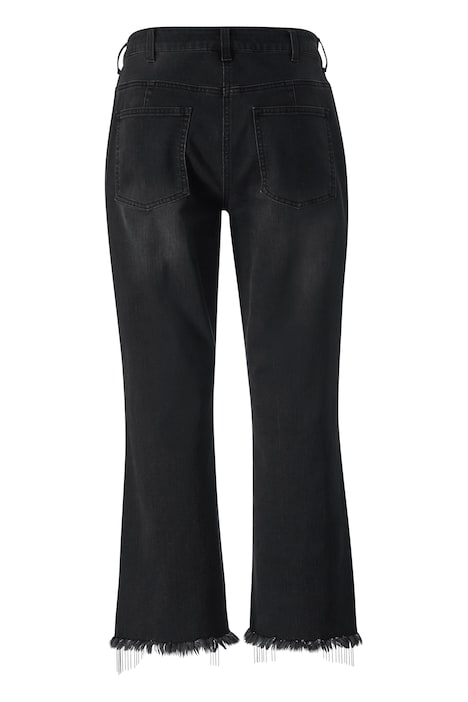 3/4-Jeans, Schlag mit Zierketten, 5-Pocket