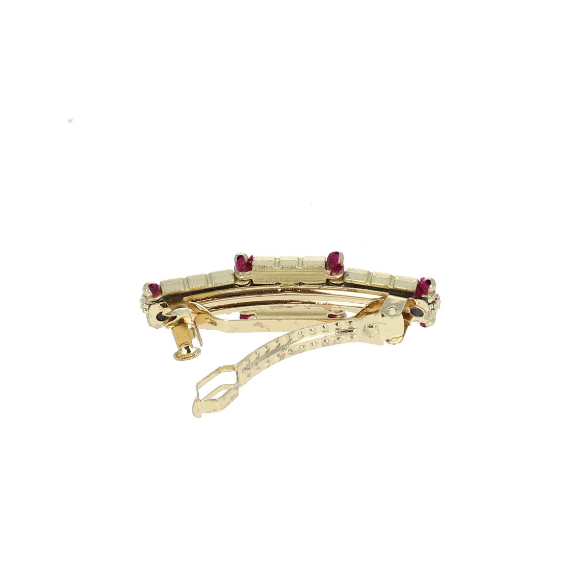 Petite barrette rose Arya - Mariage Indien Pondie Chérie