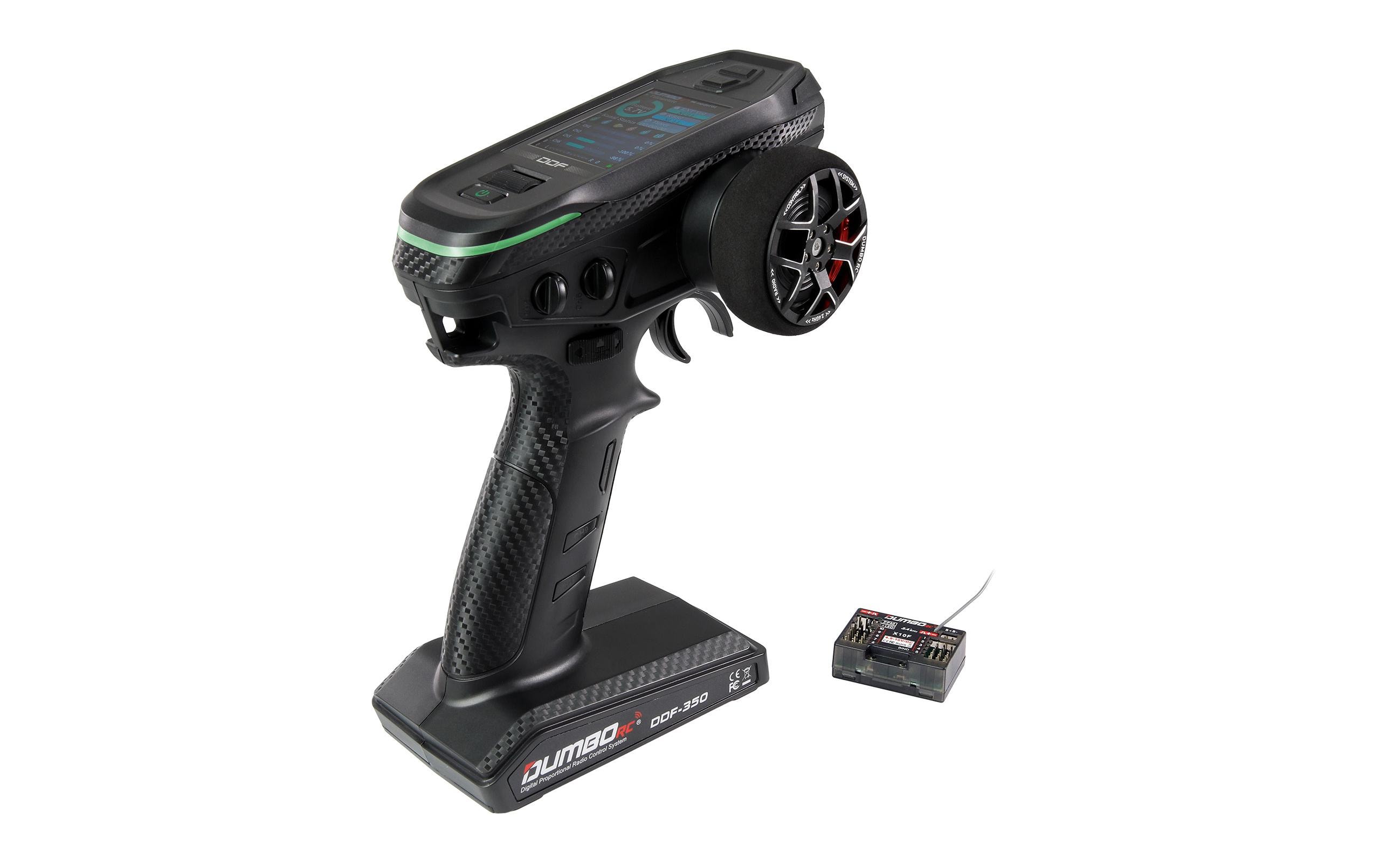 Fernsteuerung DDF-350 2.4 GHz, 10 KanalFernsteuerung inkl. 10-Kanal-Empfänger