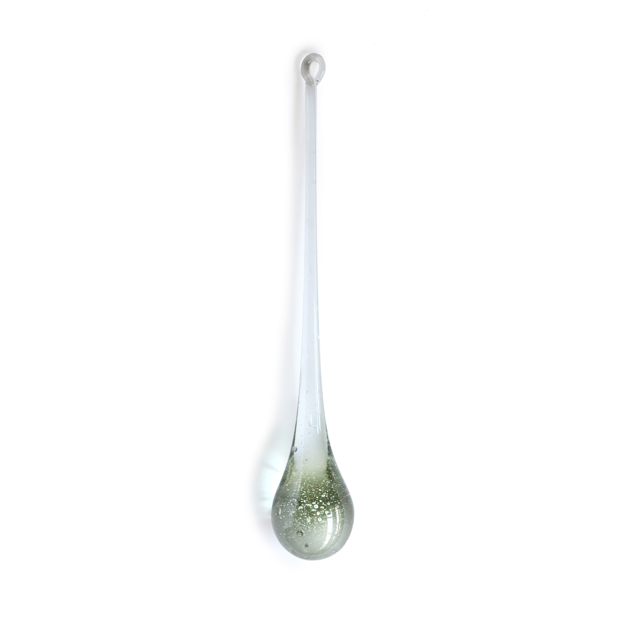 Glastropfen hängend, transparent, Ø 5 cm, H 25 cm von fischer's lagerhaus