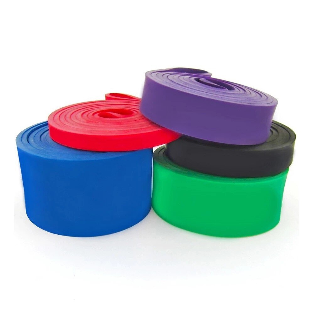 Conjunto de 6 faixas de resistência para treinamento funcional e musculação.