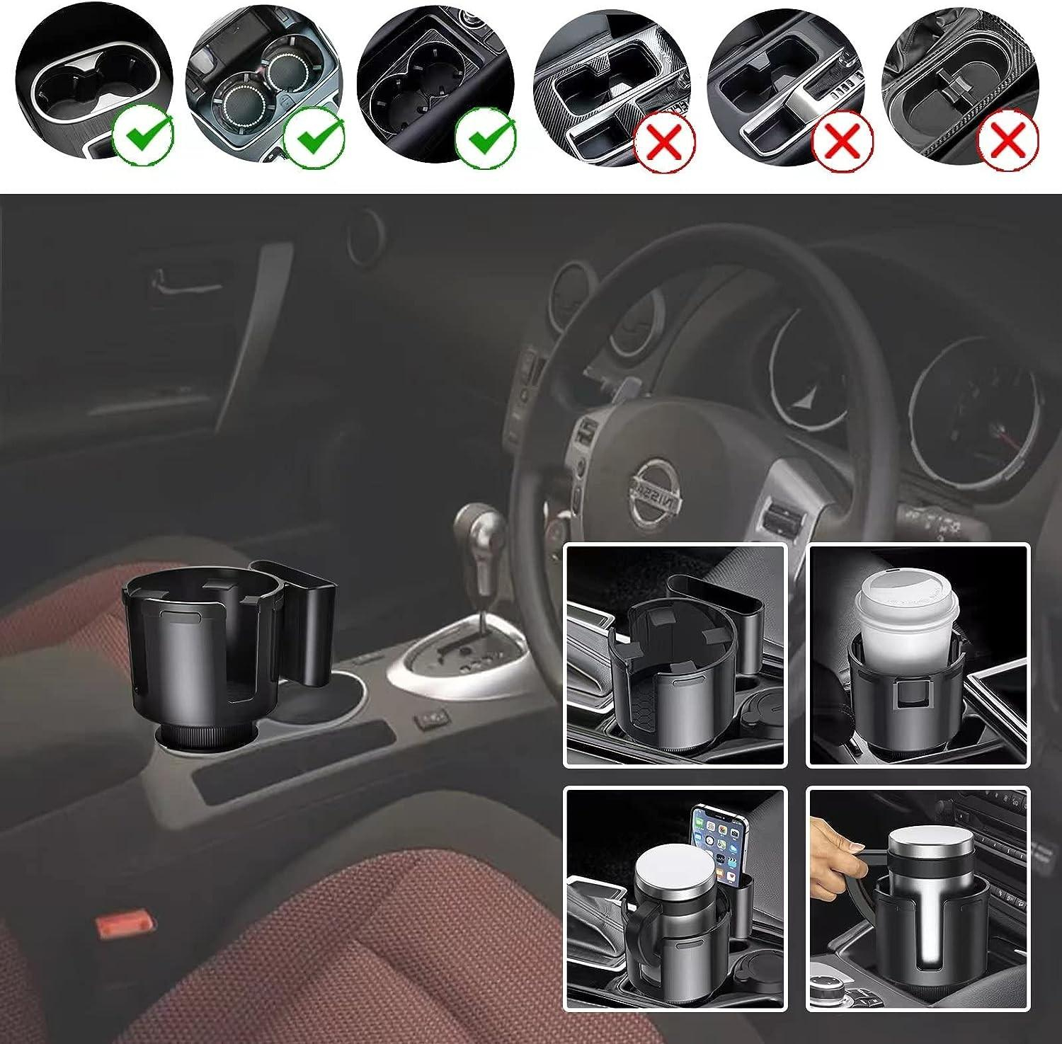2in1 Auto KFZ Getränkehalterung für Dosen Becher Flaschen   Smartphone Halterung - Schwarz