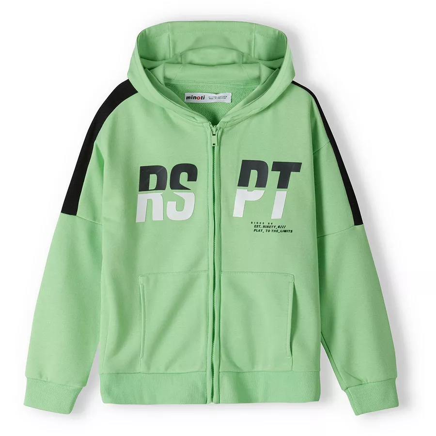 MINOTI Hoodie mit Zipper NeongrünSchwarz