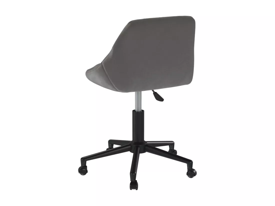 Chaise pivotante de bureau Gris foncé Velours