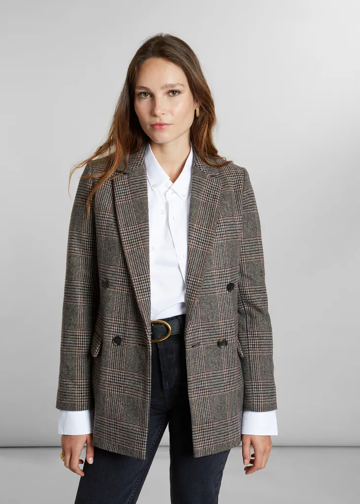 Veste blazer à carreaux fabriqué en France L'Exception Paris