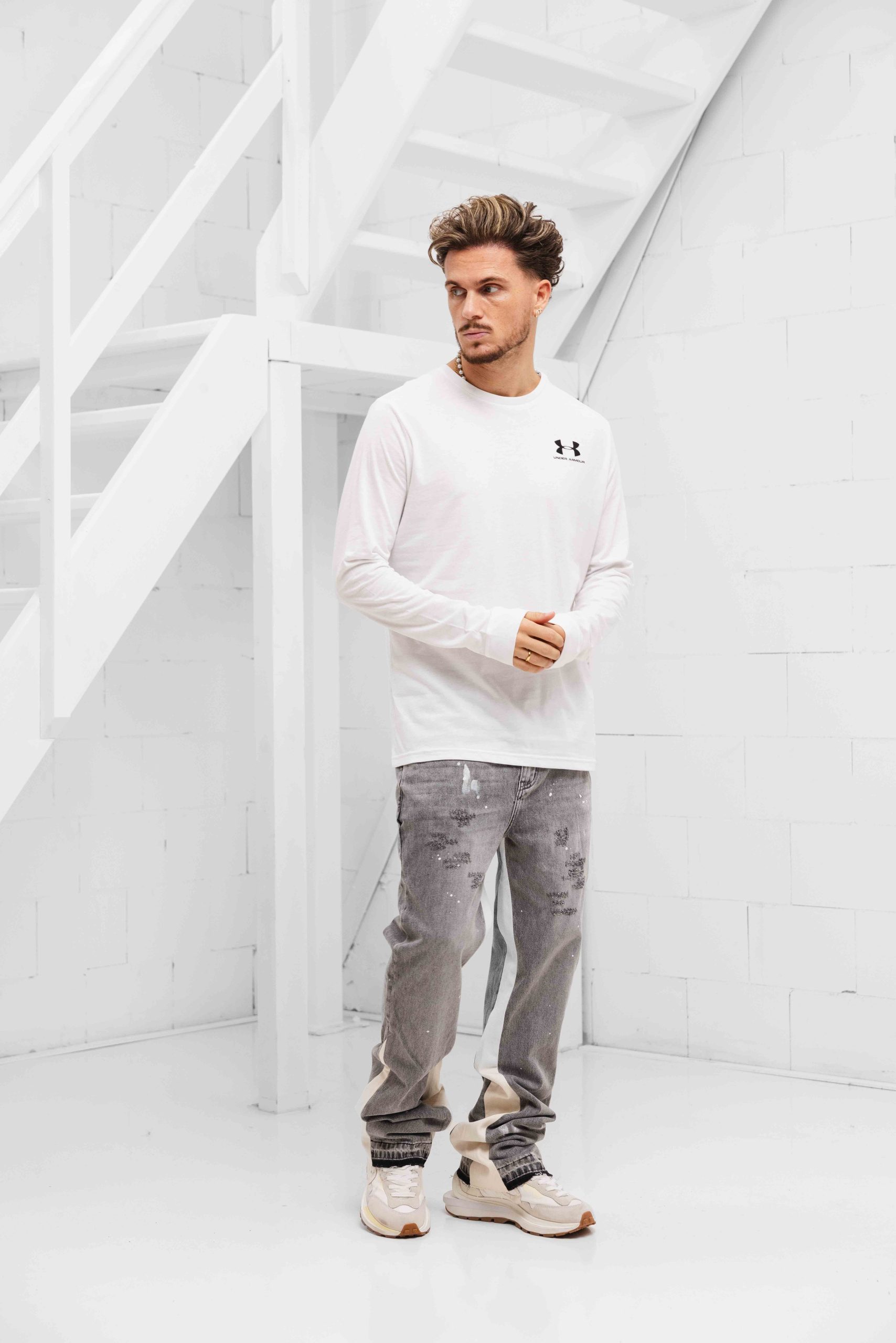 Under Armour Long Sleeve Heren Wit