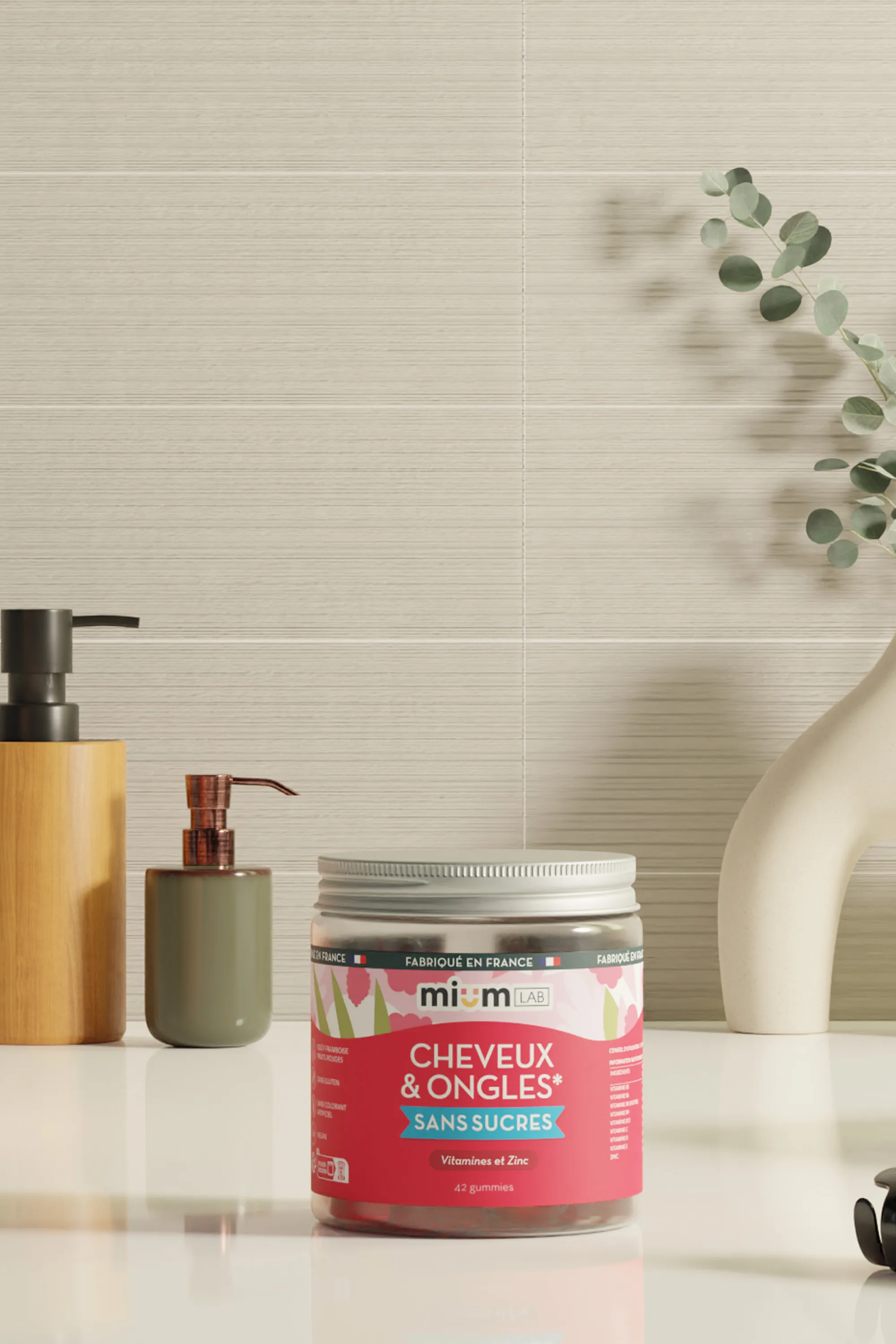 Mium Lab ex Les Miraculeux Compléments alimentaires gummies Cheveux & ongles-100 g