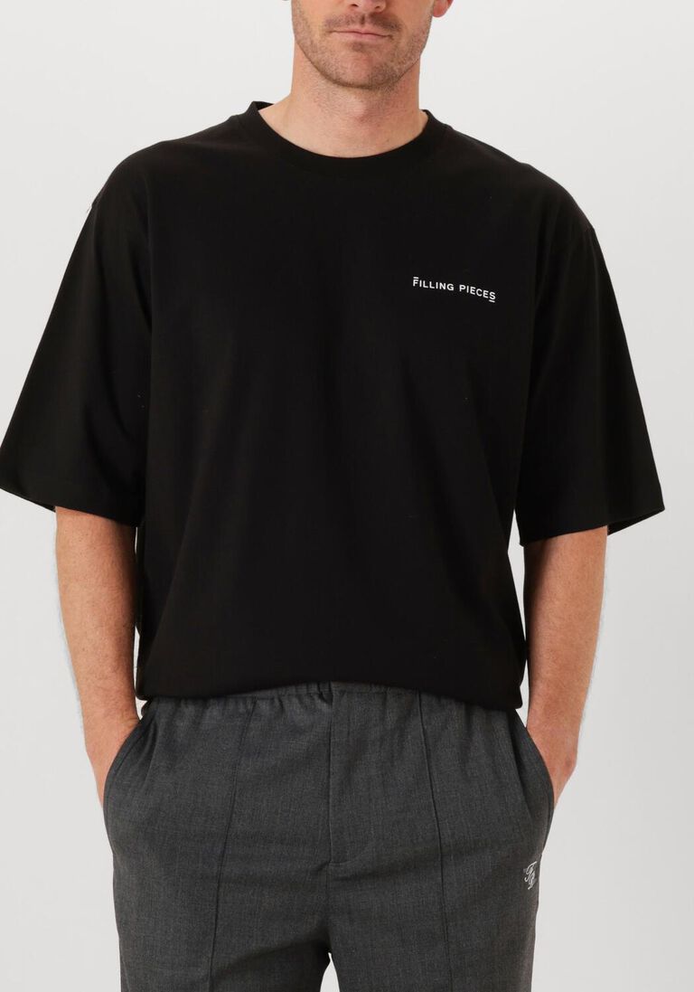 zwarte filling pieces t-shirt t-shirt boxy