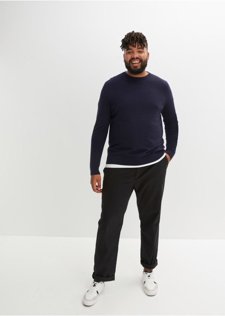 Pull col rond avec cachemire