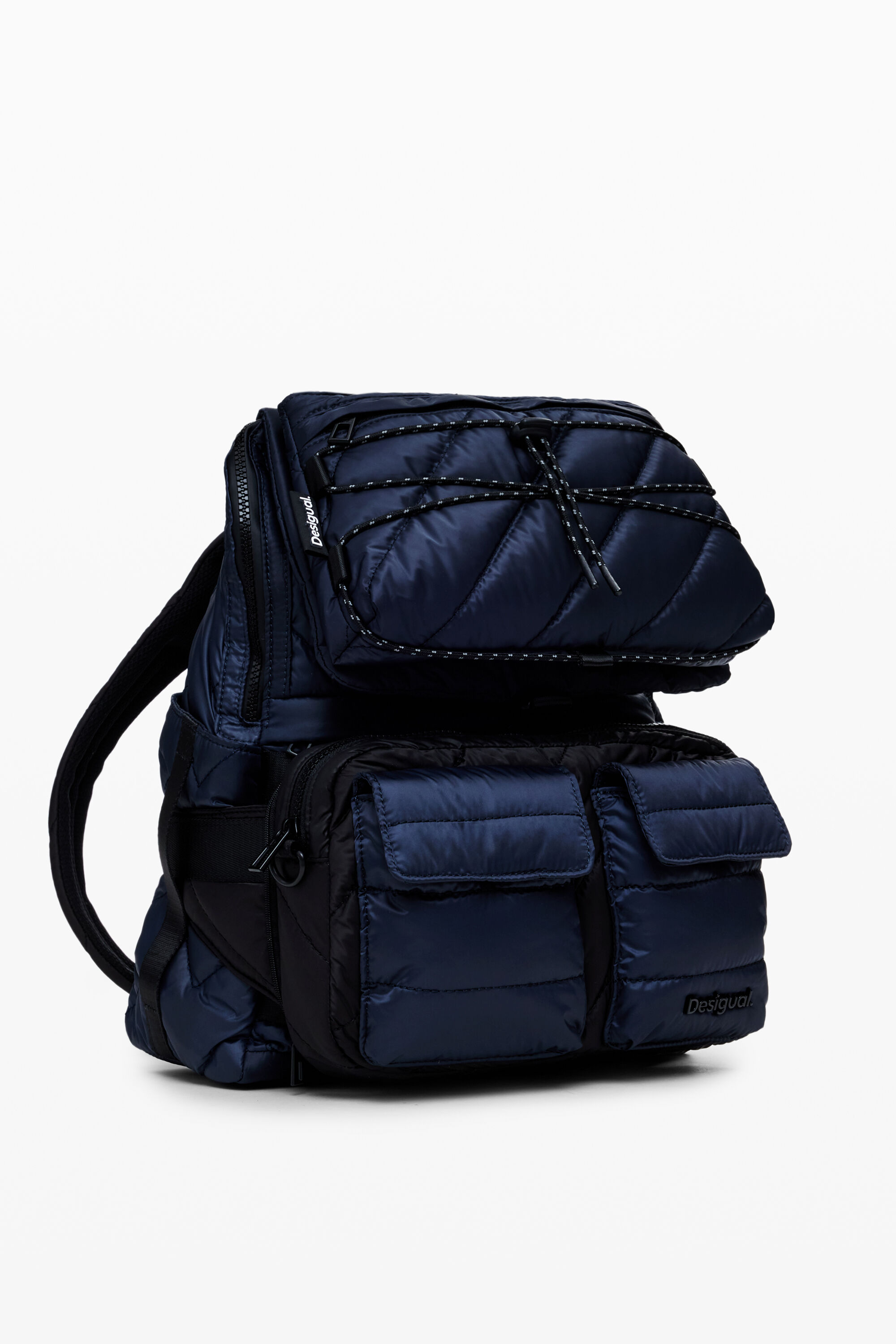 Mochila acolchoada com vários bolsos