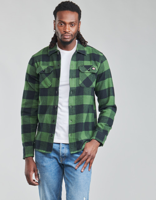 Dickies - NEW SACRAMENTO SHIRT PINE GREEN - Kaki / Noir