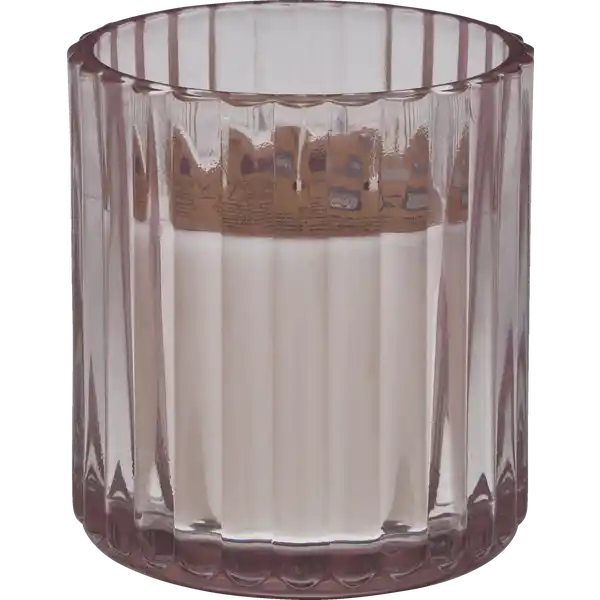 Rillen Duftglas rose / grau