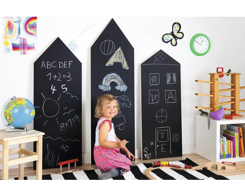 dc-fix® kleeffolie, schoolbordfolie, zwart, 90x150 cm, met 3 krijtjes