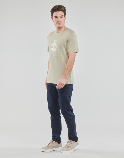 Timberland - SS REFIBRA LOGO GRAPHIC TEE REGULAR - Beige
