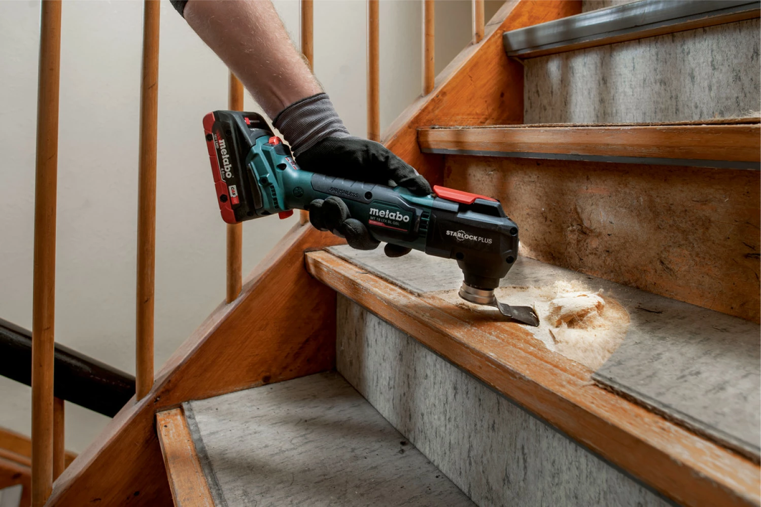 Metabo MT 18 LTX BL QSL 18V Li-ion accu multitool body in MetaBox - koolborstelloos - snelwissel
