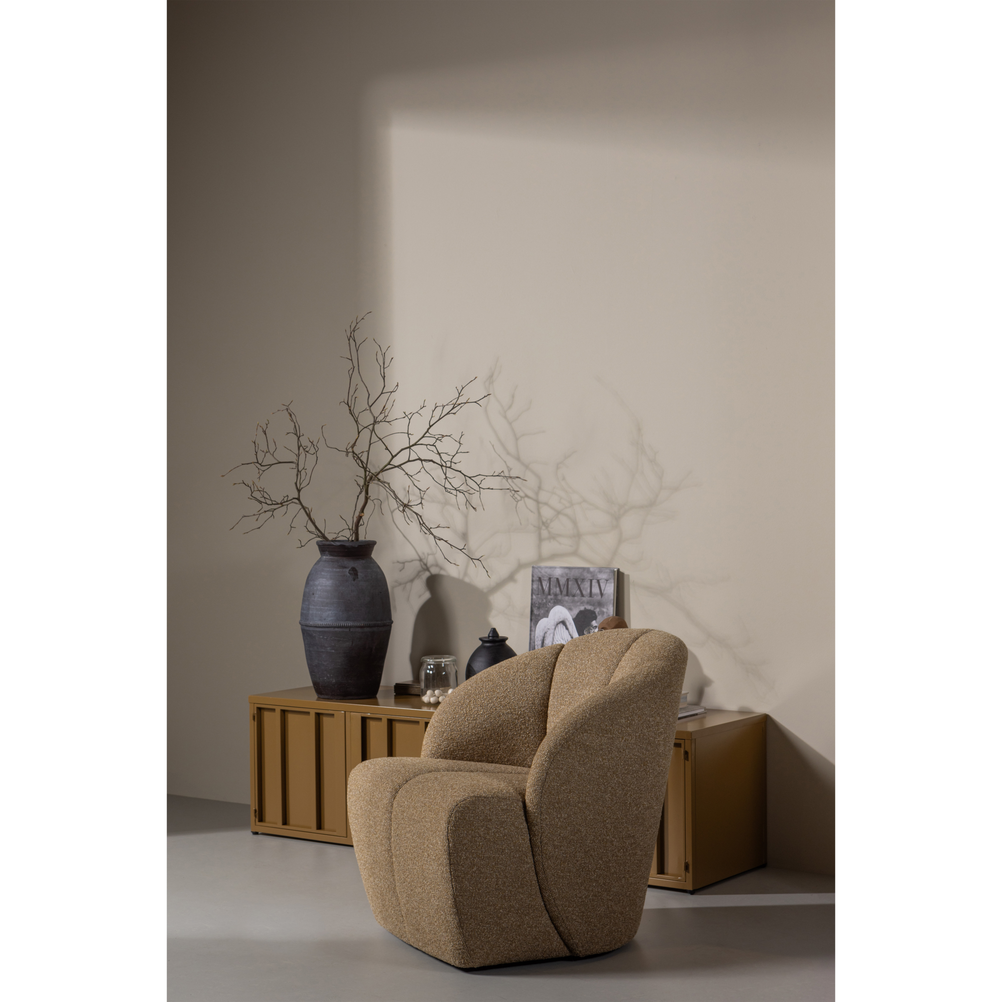 Draaifauteuil Mojo Mojo Draaifauteuil - Bouclé - Beige Melange