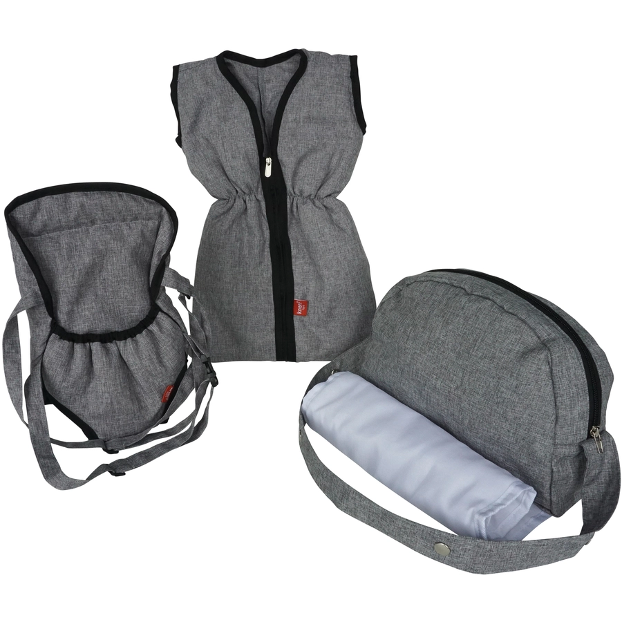 knorr toys® Puppenzubehörset stone black grau