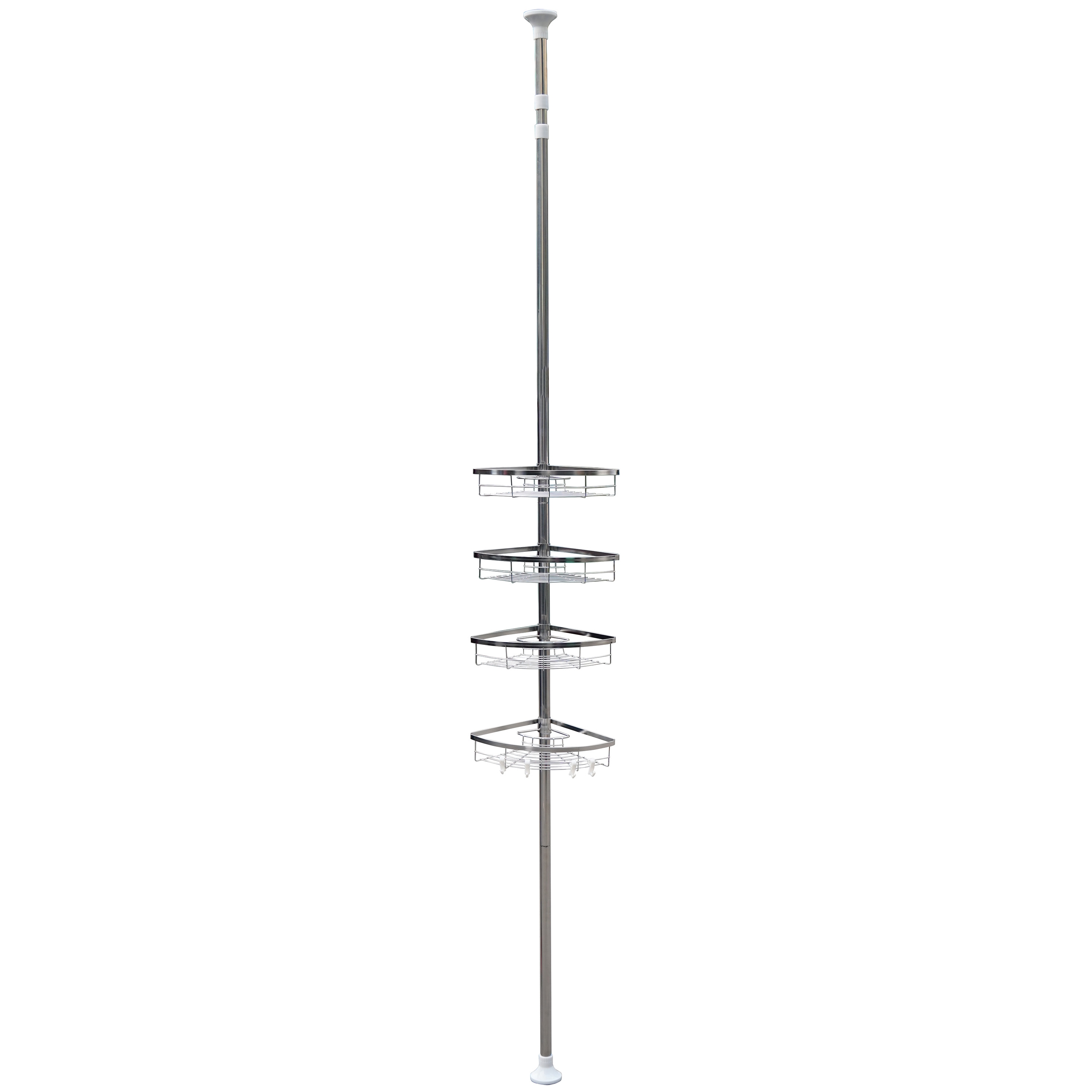 Eckregal Duschablage 105-320 cm silber