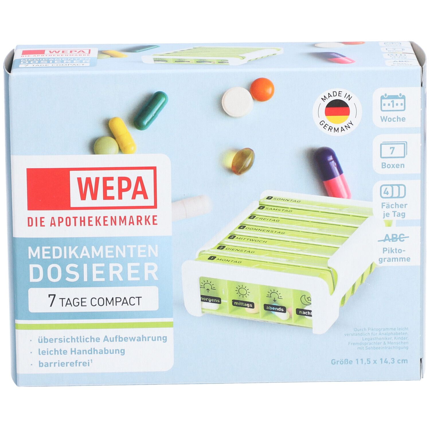 WEPA 7 Tage Compact Wochenmagazin weiß/grün
