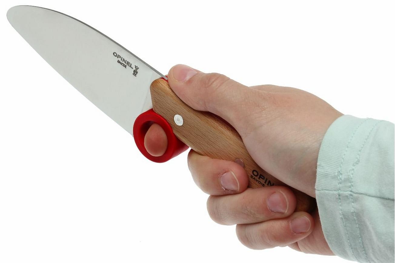Opinel T001744 Le Petit Chef keukenmes en vingerbeschermer voor kinderen