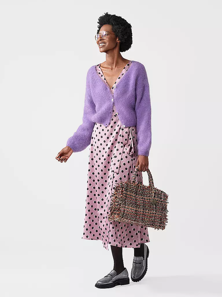AMERICAN DREAMS Cardigan Cropped Fit CORNELIA lila
