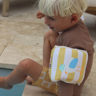 SUNNYLiFE Armpuffer, Sid the Seagull Mustard Stripe
