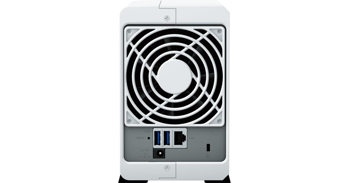SynologyDiskStation DS223j incl. 2x WD Red Plus 4 TB harde schijf nas  (Wit, 2x USB 3.2 Gen 1)