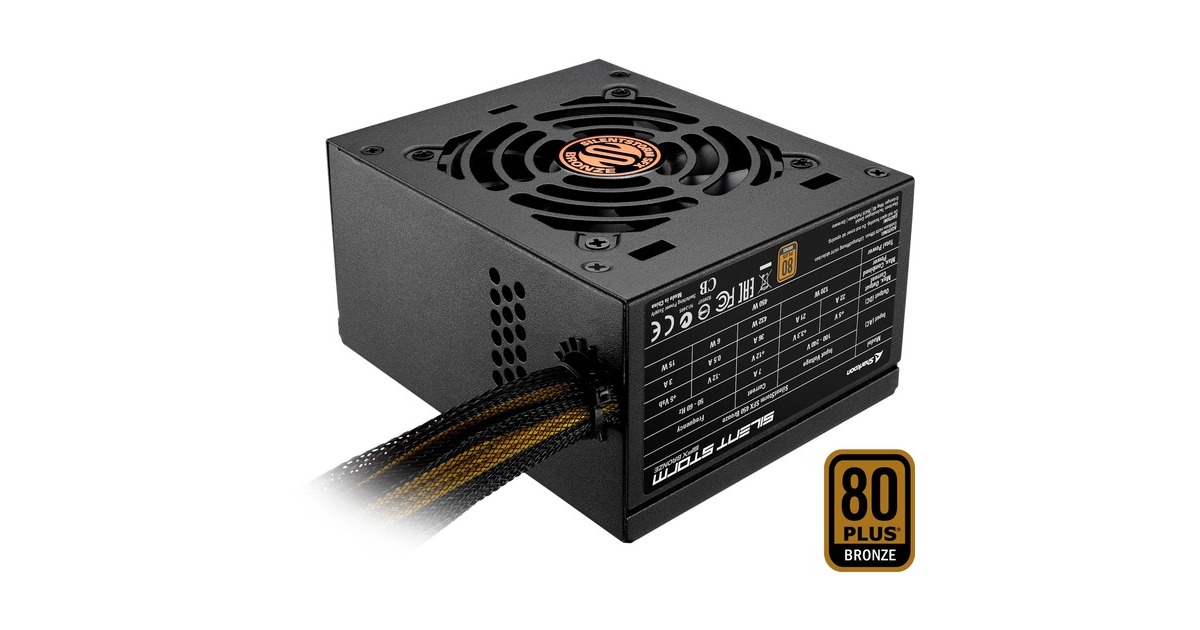 SharkoonSilentStorm SFX 450 Bronze 450 watt voeding   (Zwart, 1x PCIe)