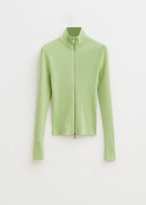 Geribd vest met ritssluiting groen (GRN.L)