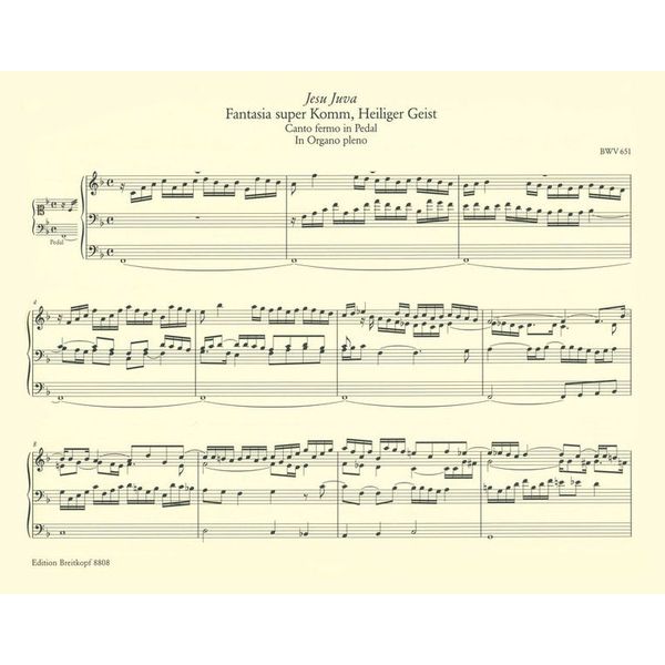 Breitkopf & Härtel Bach sämtliche Orgelwerke