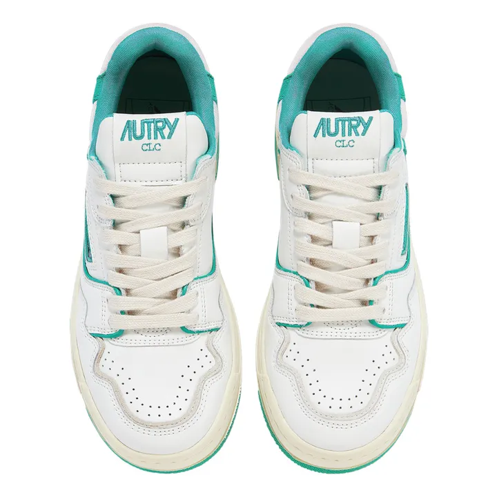 Autry Baskets CLC Low Cuir Bicolore | Vert