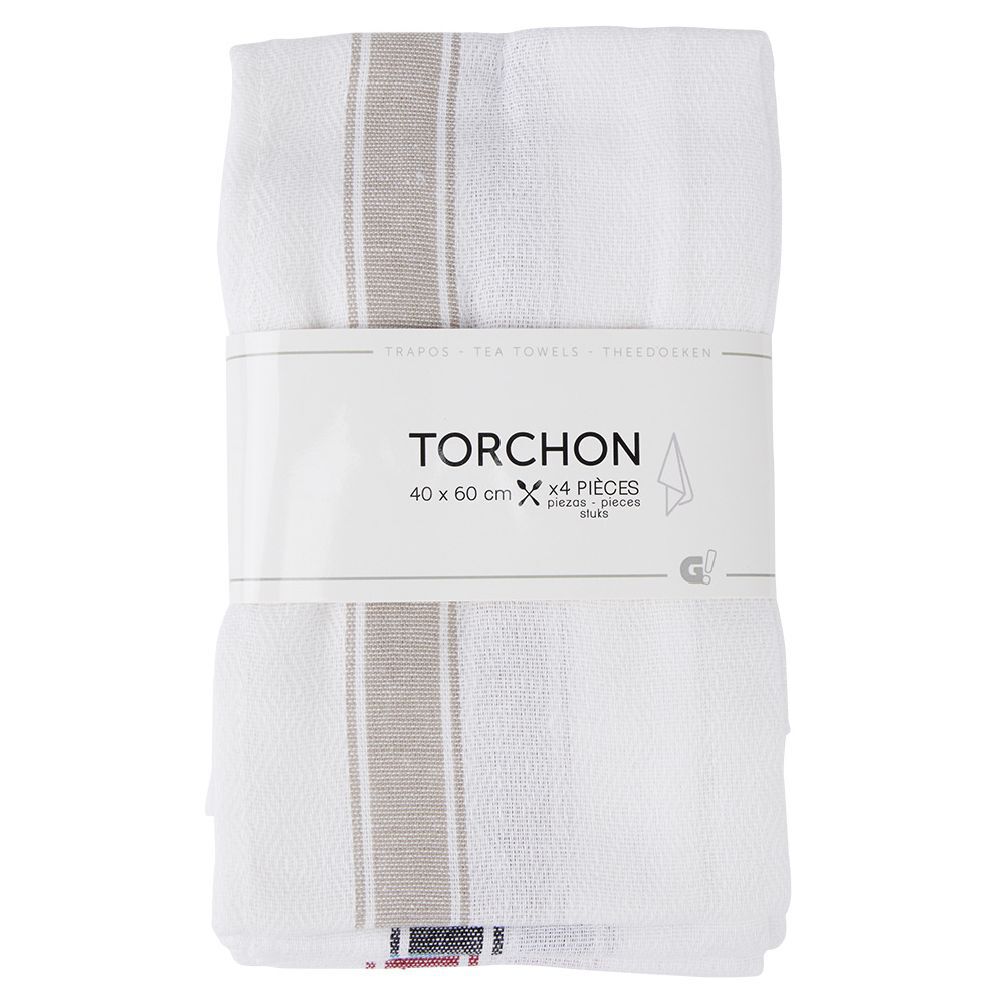 Torchon en coton x4