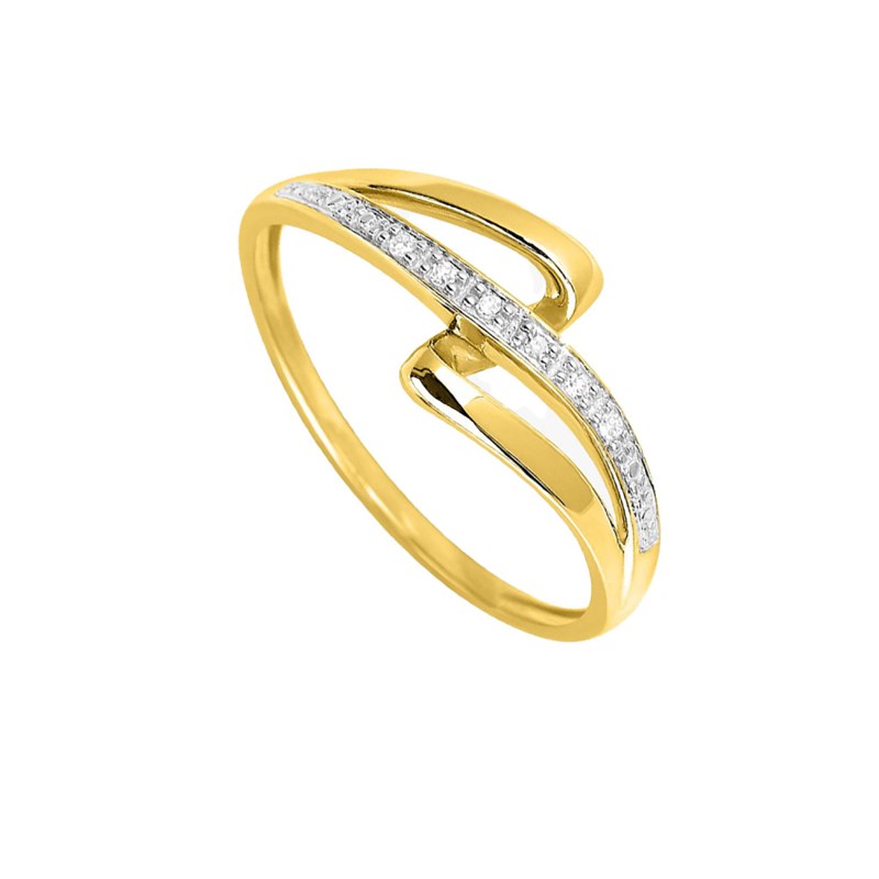 Bague Femme - Or 18 Carats - Diamant 0,02 Carats