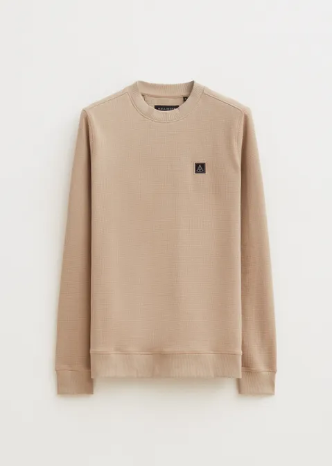 T-shirt met box logo zand (ZND.M)