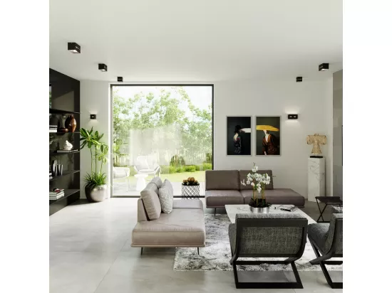 Sollux LOBO MAXI Applique murale encastrable à 2 lumières, noir