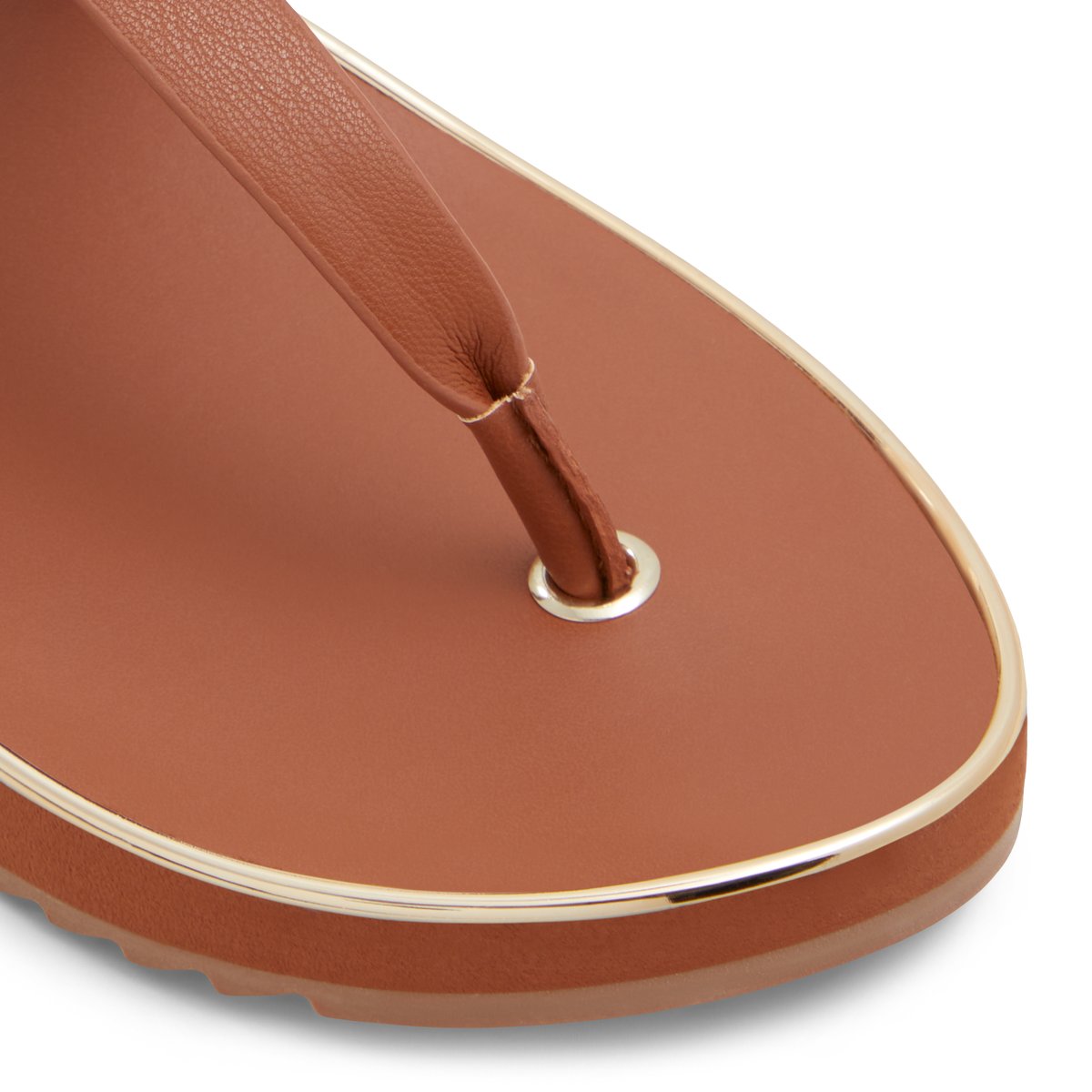 K STUDIO-Chaecan-Tongs sandales - Talon plat - Marron Moyen