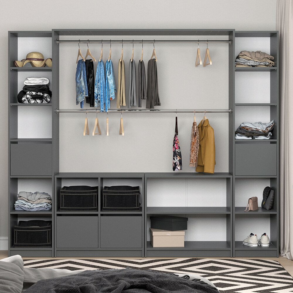 Vicco Kommode für Kleiderschrank Visit 2 Ablagen Sideboard Dielenschrank