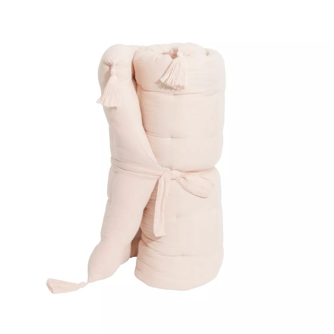 Matelas de sol gaze de coton (60 x 120 cm) Gaïa Rose poudré