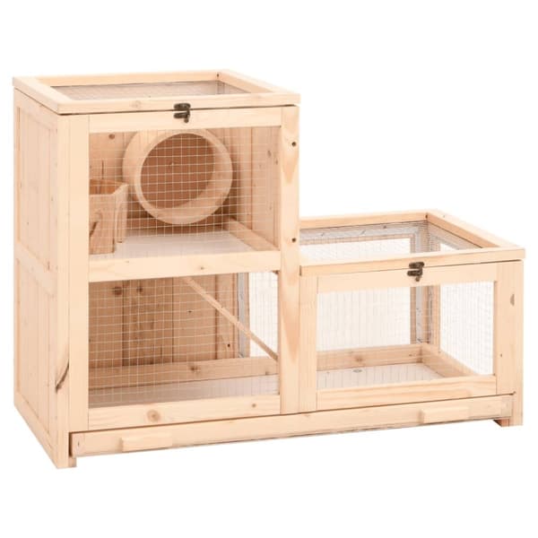 vidaXL Hamsterbur 81x40x60 cm heltre gran