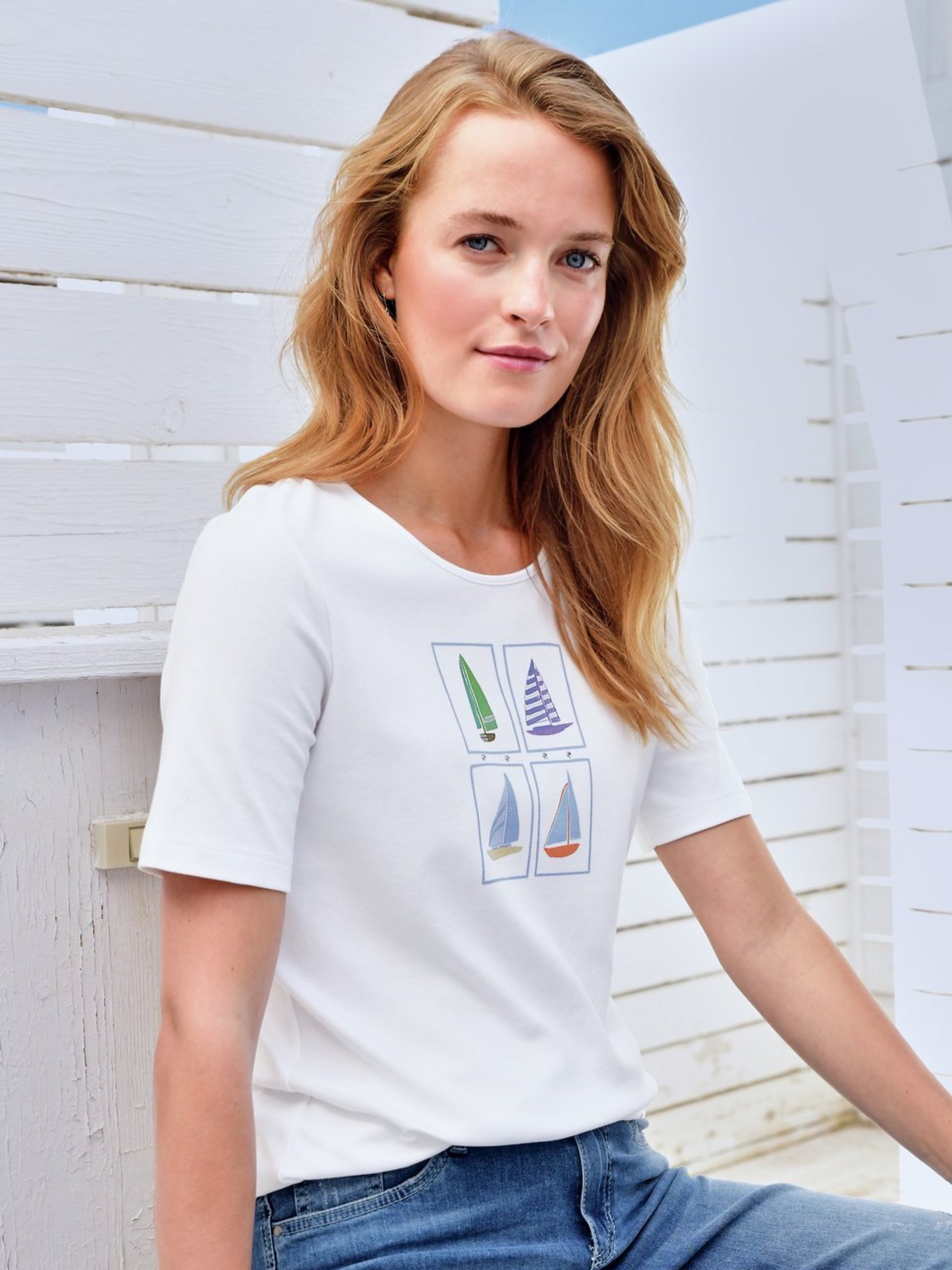 Rundhals-Shirt