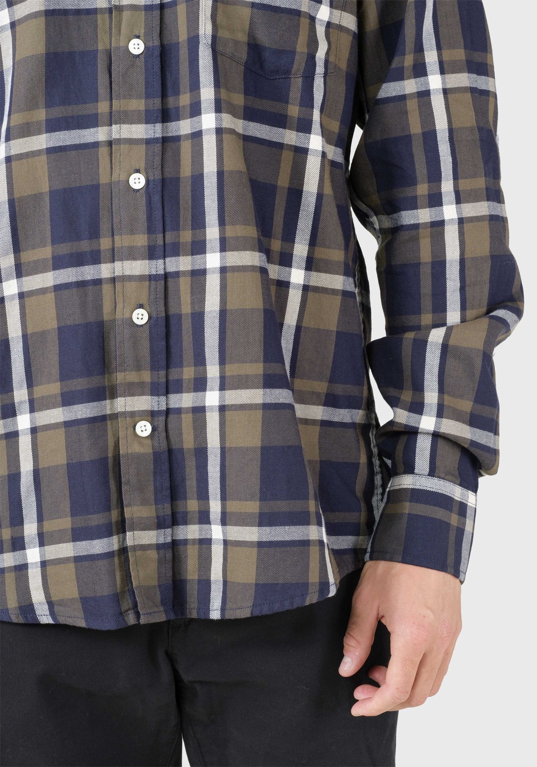 Klitmøller Collective Hemd Bruce Olive/Navy