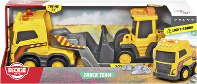 Dickie Toys Volvo Kjøretøysett Trailer med Hjullaster