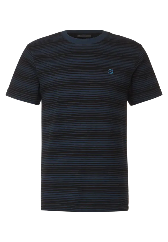 Shirt mit Streifen Optik - dark dust blue
