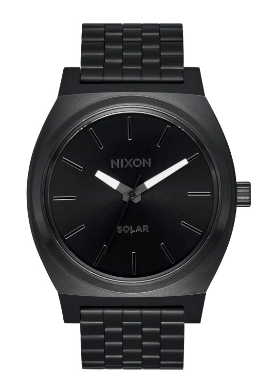 Nixon Time Teller Solar All Black / White A1369-756