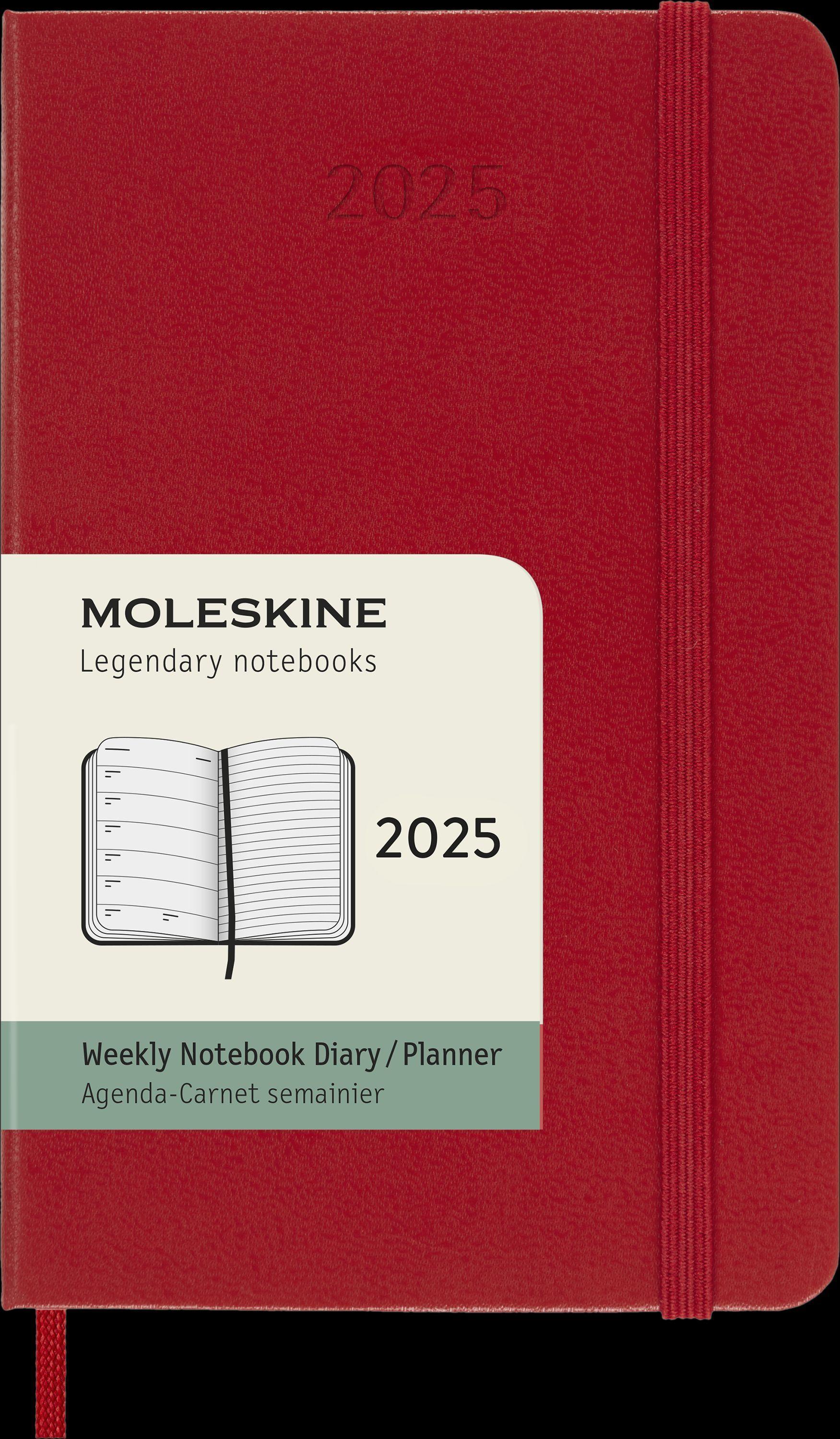 Moleskine 12 Monate Wochen Notizkalender 2025, Pocket/A6
